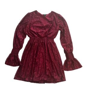 disney princess burgundy dress Burgundy Wine Quince Dresses Beaded Lace Princess Dress Viniodress 673 main image 0